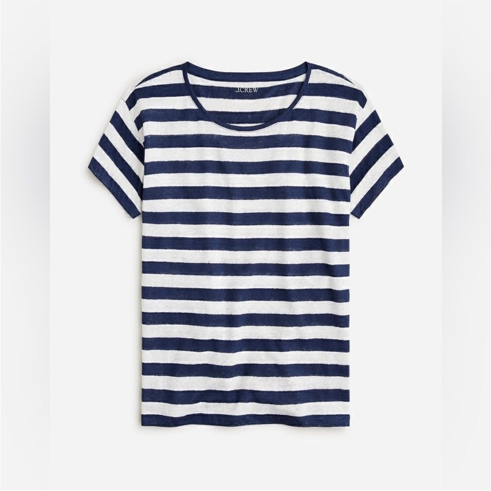 J.Crew Linen Relaxed Tee XS